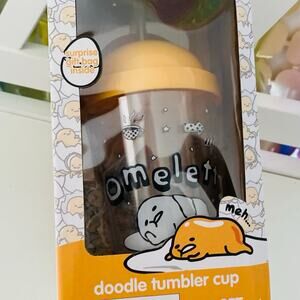 Gudetama The Lazy Egg Doodle Tumbler Cup